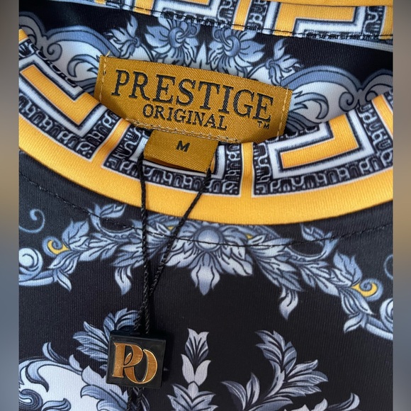 Prestige Original Colorful print Men’s long sleeve shirt size M - Picture 6 of 10